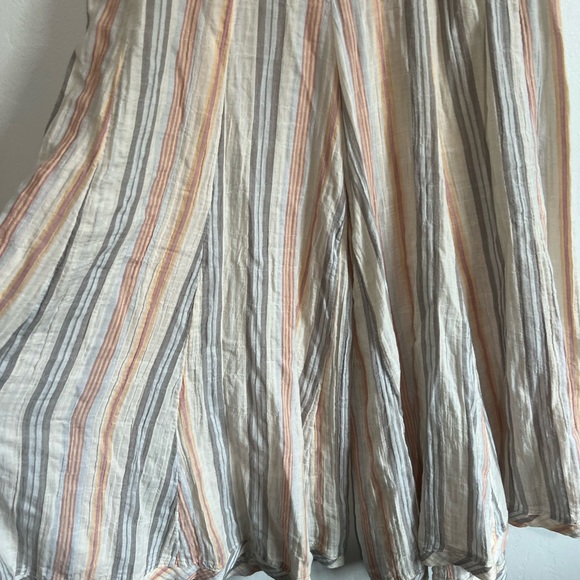 Free people Blair pull on stripe, wide leg, pant Ivory size xs - Picture 6 of 14